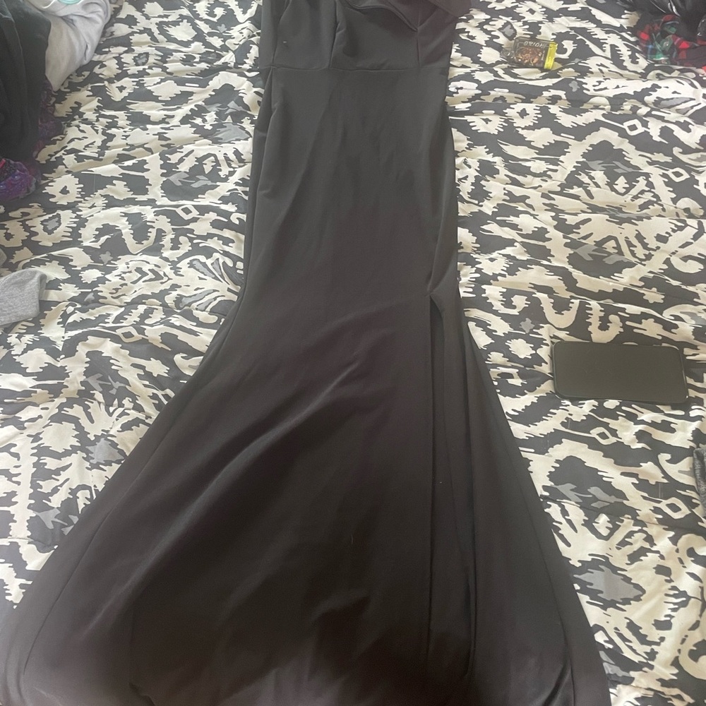 Mermaid spilt tail black dress